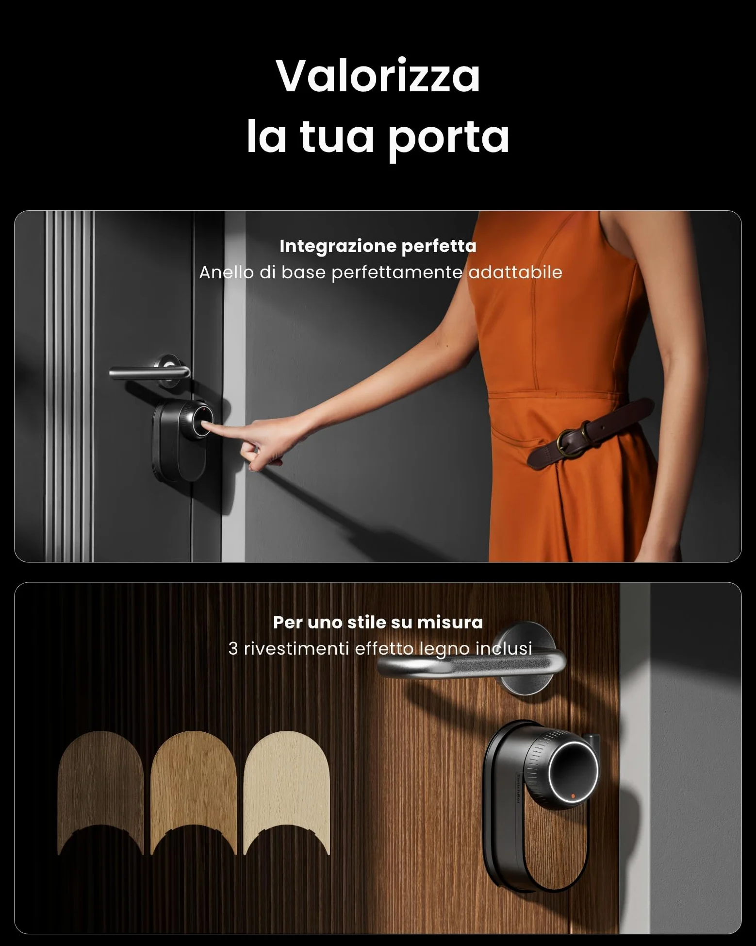 SwitchBot WiFi Smart Lock Ultra Con Tastierino Touchscreen, Serratura Smart Con Impronte Digitali, Serratura Elettronica Con Batteria Ricaricabile, Adatta A Porte Europee, Matter/Alexa/Google